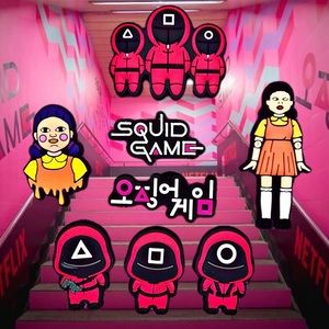 8Pc Squid Game Croc Charm Set